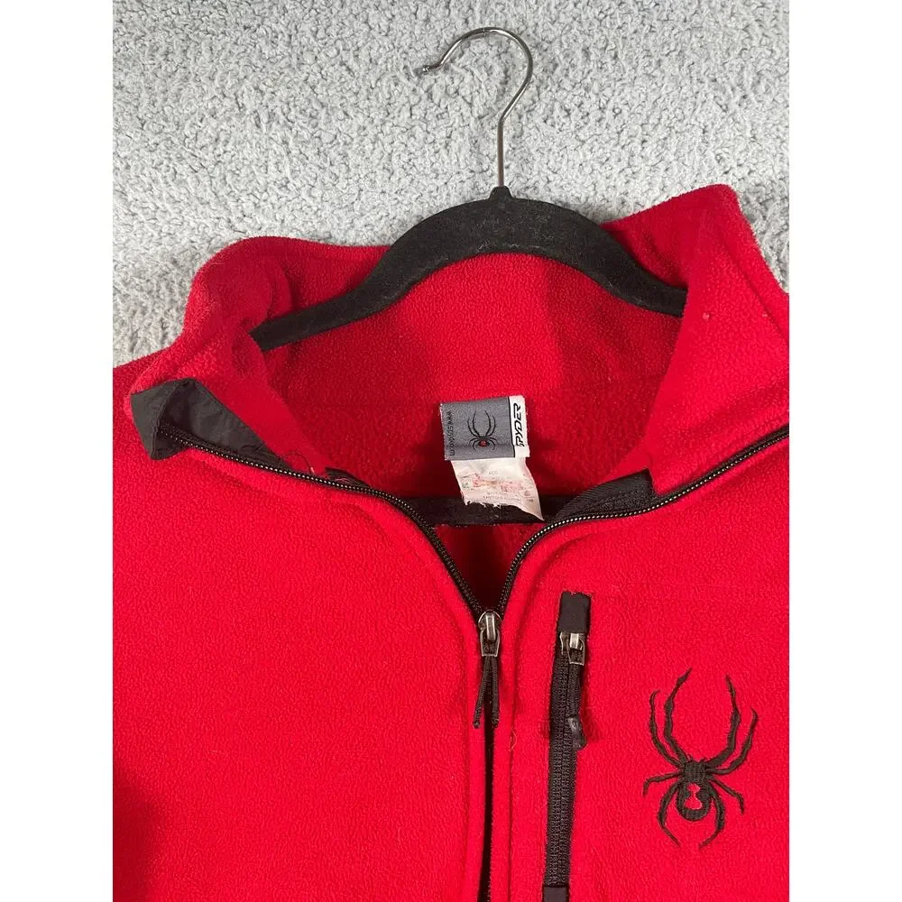 Spyder Youth Kids Size XL Red Fleece Full Zip Jacket